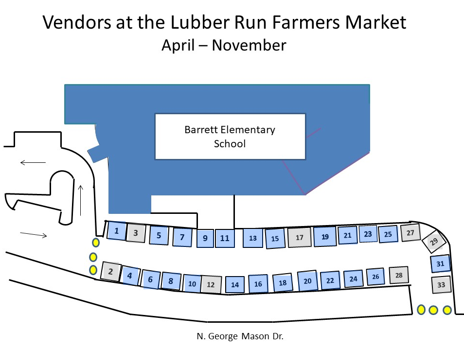Lubber Run Farmers Market Map