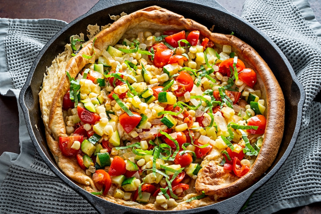 Savory Dutch Baby with Summer Vegetables