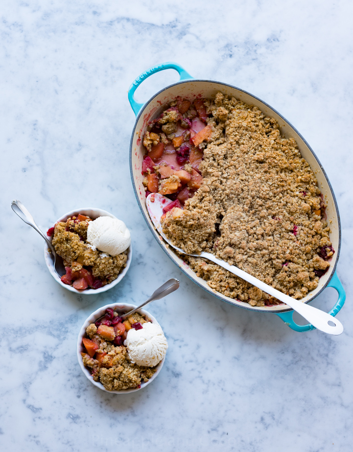 Quince Cranberry and Persimmon Crisp